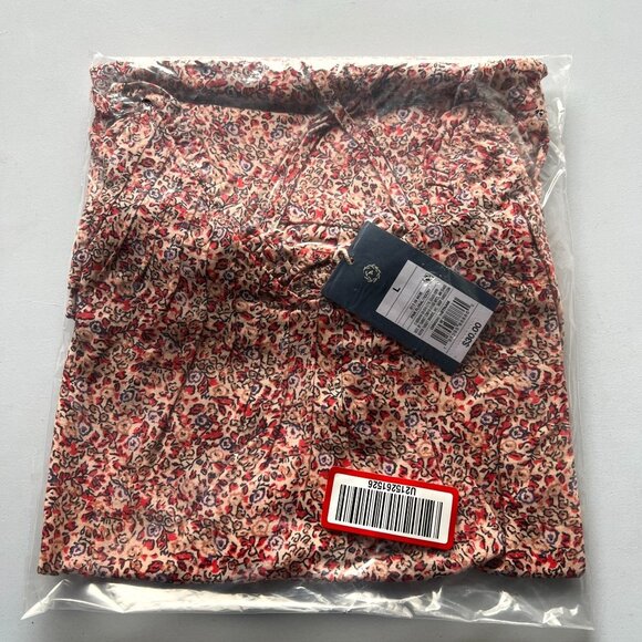 Universal Thread Women's Sleeveless Short Pintuck Dress Pink Floral Large - Picture 2 of 3